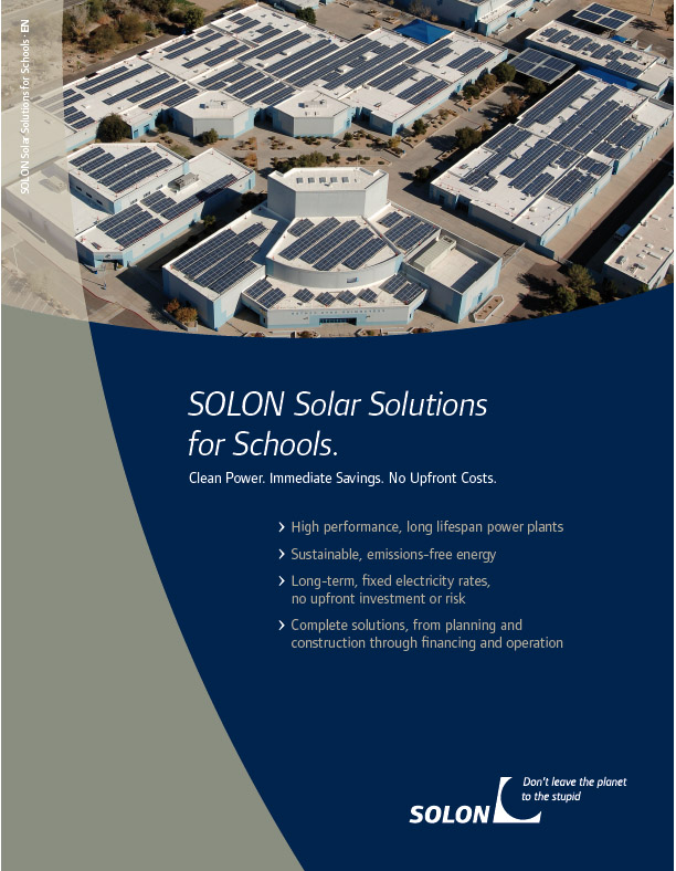 SOLON Solutions for Schools Brochure